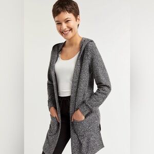 Hooded Cardigan / Overcoat | Gray | Size Small ( oversized )
